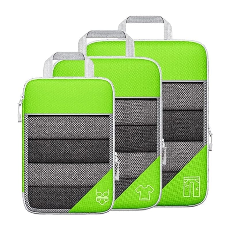 Vert / Trois Pièces Organisateur De Valise Compressible Univers du Voyage