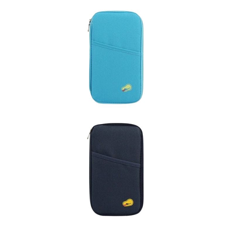 Duo Bleu Ciel et Bleu Marine Pochette Portefeuille Sécurité Voyage Univers du Voyage