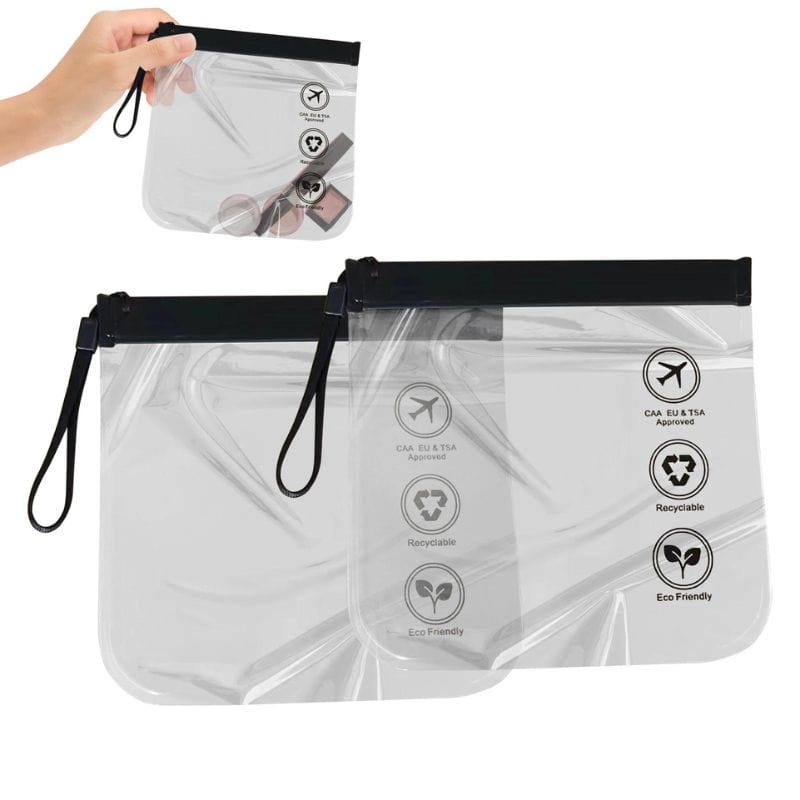 Noir Pochette Transparente Avion Univers du Voyage