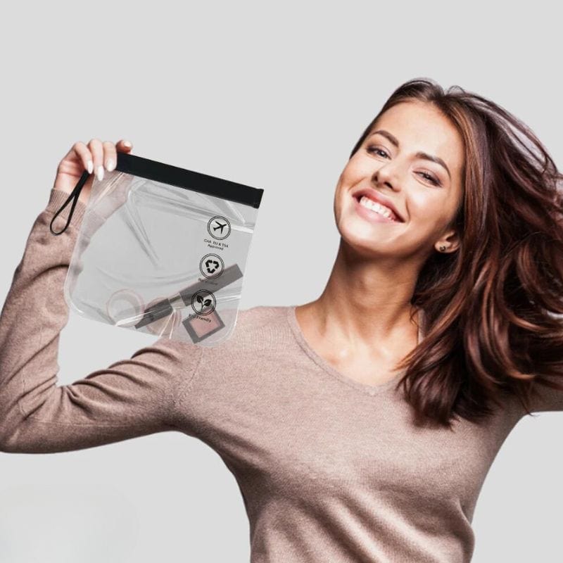 Noir Pochette Transparente Avion Univers du Voyage