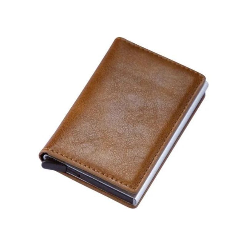 Marron Clair Porte Carte RFID Univers du Voyage