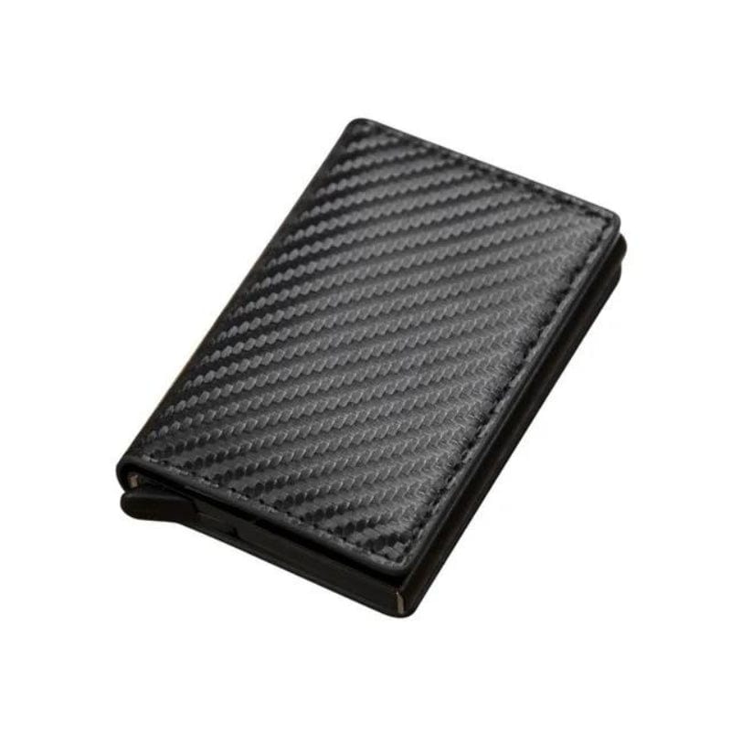 Noir Texturé Porte Carte RFID Univers du Voyage