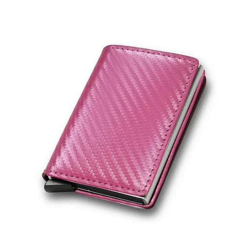 Rose Porte Carte RFID Univers du Voyage