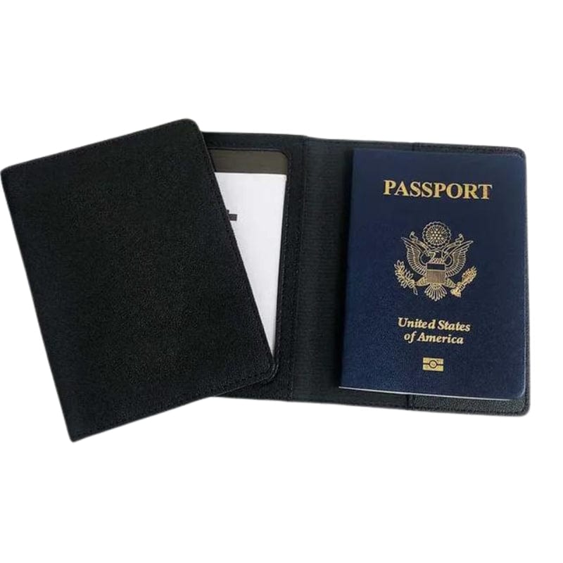 Noir / Sans Gravure Porte Document de Voyage en Simili Univers du Voyage