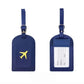 Bleu Porte Étiquette Bagage en Simili Univers du Voyage