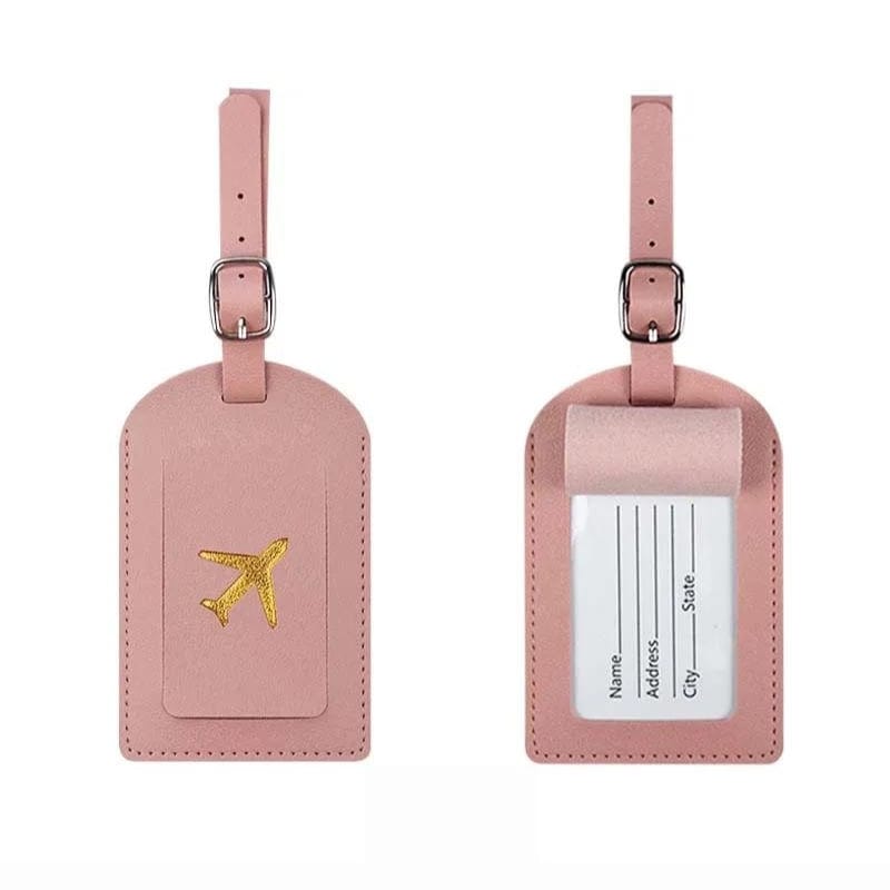 Rose Porte Étiquette Bagage en Simili Univers du Voyage