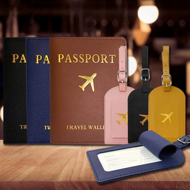 Porte Étiquette Bagage en Simili Univers du Voyage