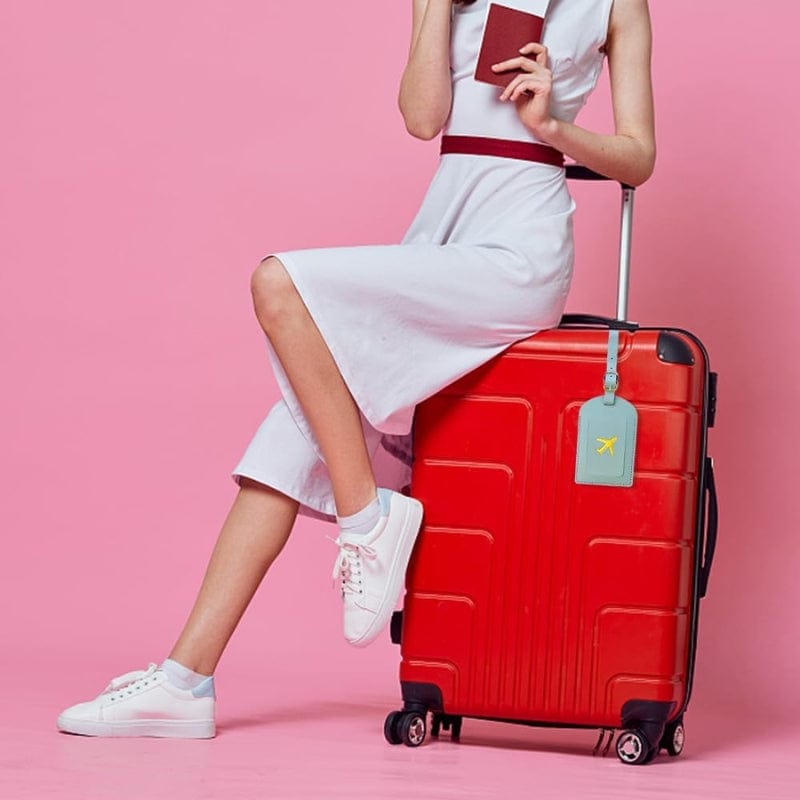 Porte Étiquette Bagage en Simili Univers du Voyage
