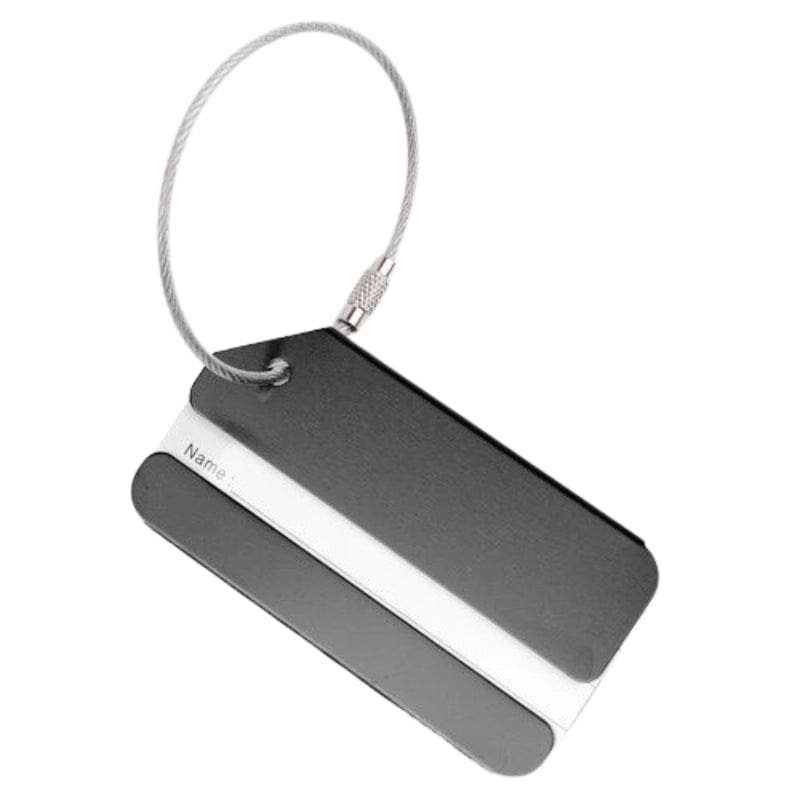 Noir Porte Étiquette Métallique Pour Valise Univers du Voyage