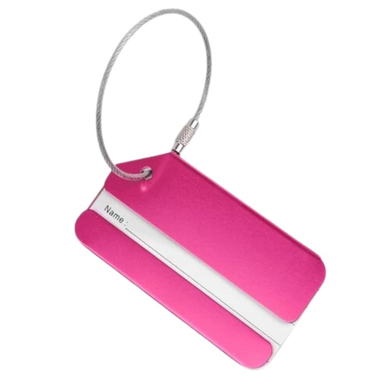 Rose Porte Étiquette Métallique Pour Valise Univers du Voyage