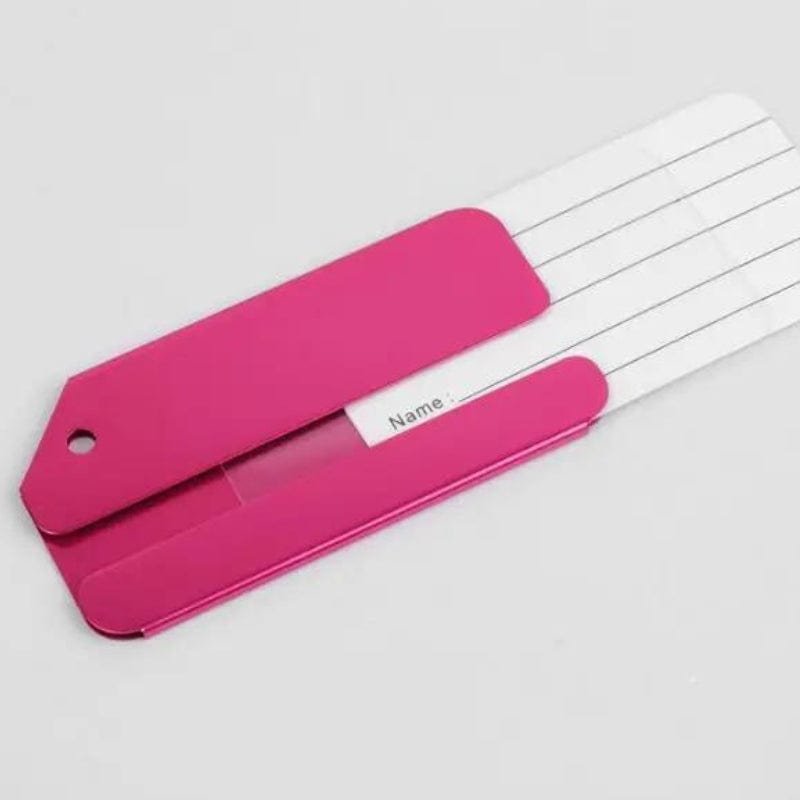 Porte Étiquette Métallique Pour Valise Univers du Voyage