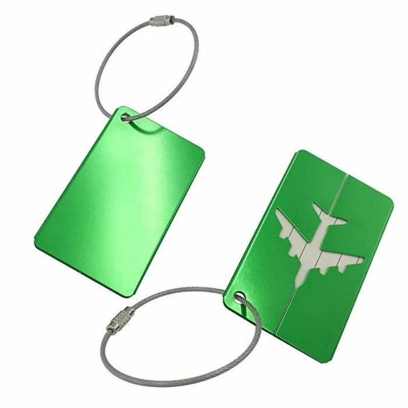 Porte Étiquette Métallique Pour Valise Univers du Voyage