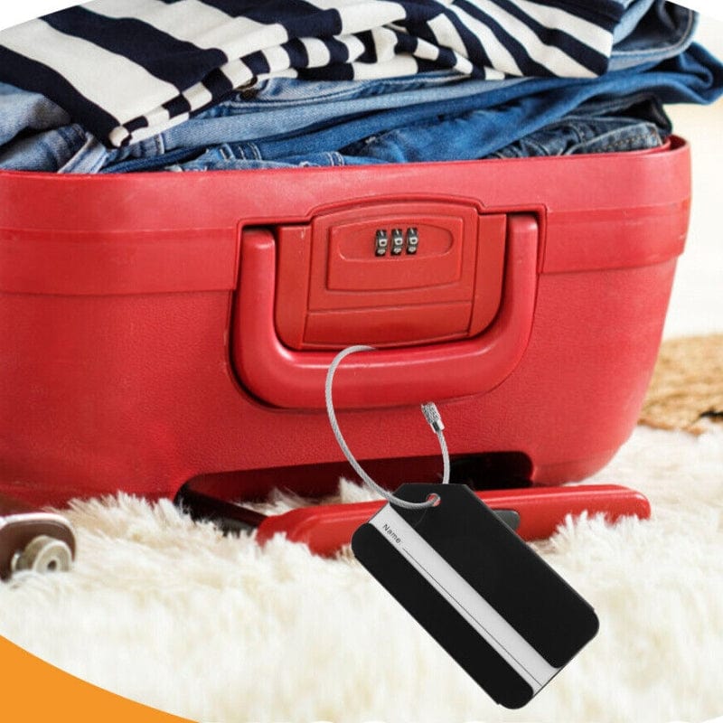 Porte Étiquette Métallique Pour Valise Univers du Voyage