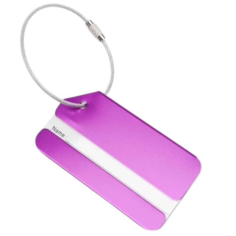 Violet Porte Étiquette Métallique Pour Valise Univers du Voyage