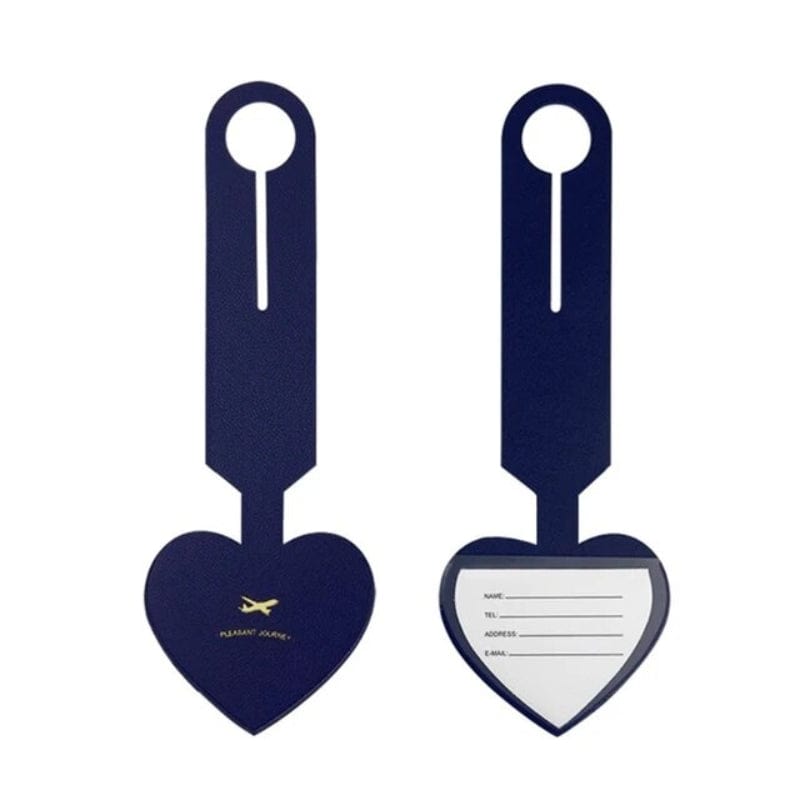 Bleu Porte Étiquette Valise en Simili Univers du Voyage