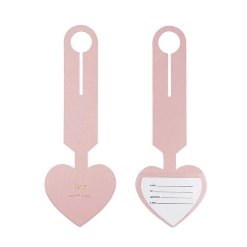 Rose Porte Étiquette Valise en Simili Univers du Voyage