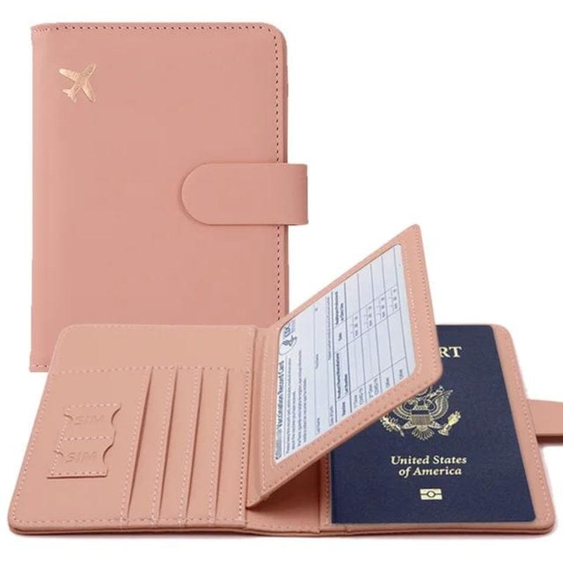 Rose Portefeuille De Voyage Etui A Passeport Univers du Voyage