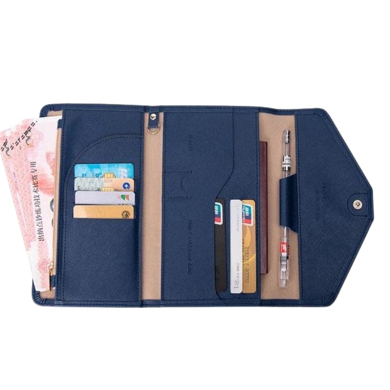 Bleu Portefeuille De Voyage Femme Univers du Voyage