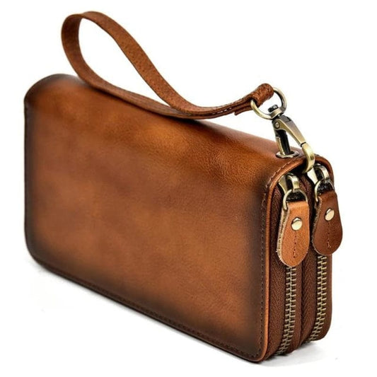 Marron Caramel Portefeuille De Voyage Homme Cuir Univers du Voyage