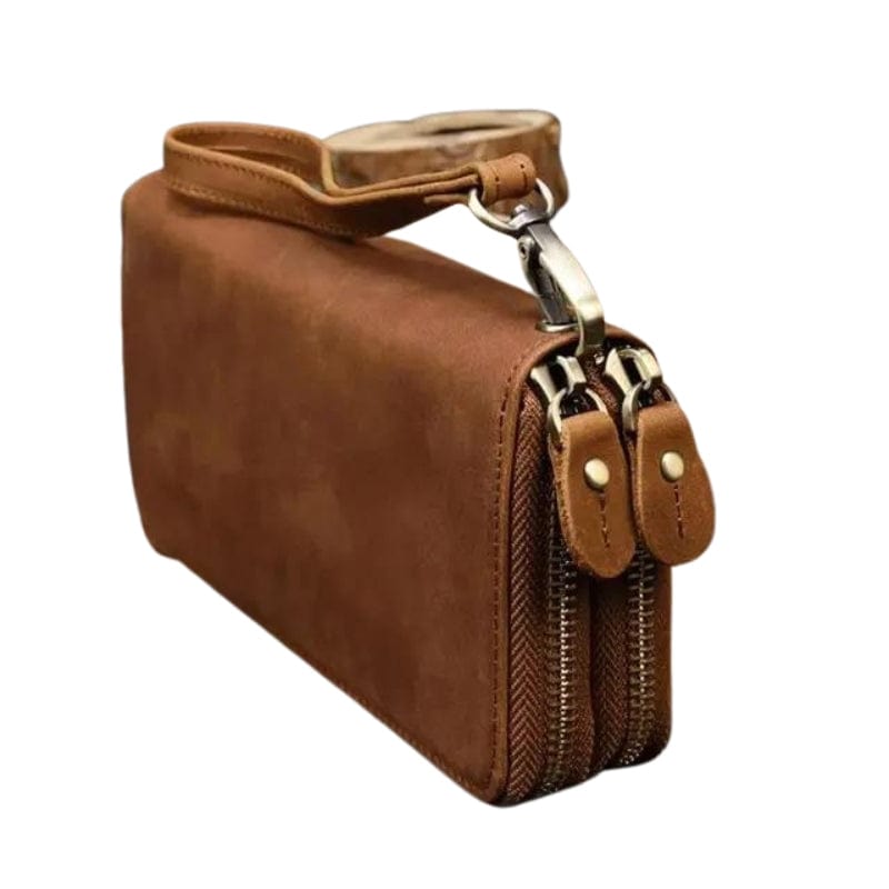 Marron Clair Portefeuille De Voyage Homme Cuir Univers du Voyage