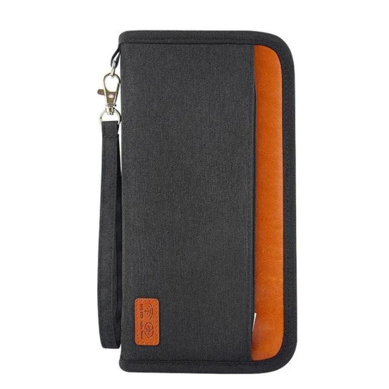 Noir Portefeuille de Voyage pour Homme RDIF Univers du Voyage