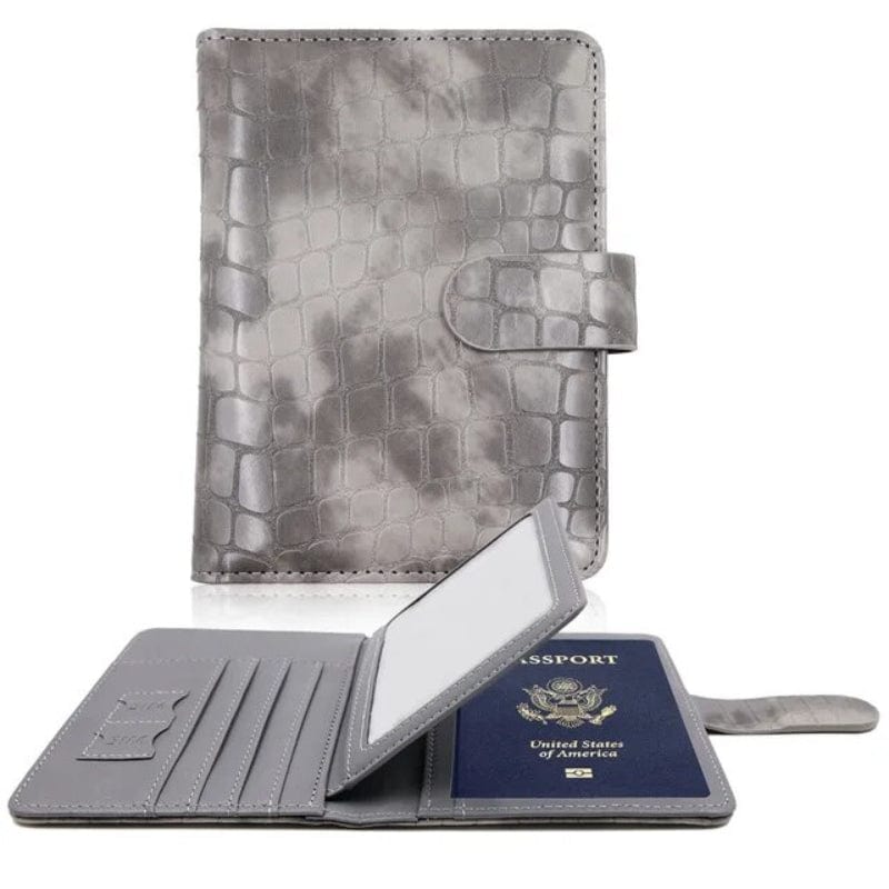Gris Portefeuille De Voyage Simili Femme Univers du Voyage