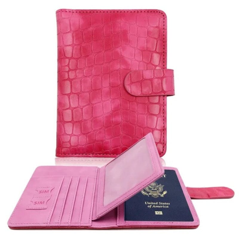 Rose Portefeuille De Voyage Simili Femme Univers du Voyage