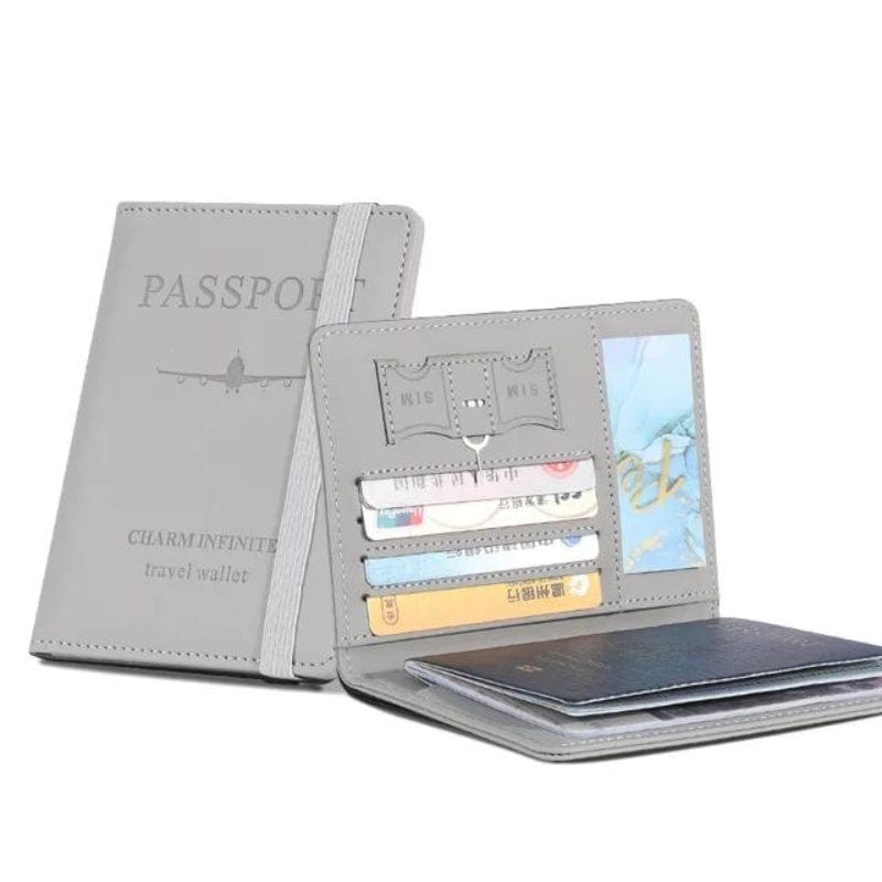 Gris Portefeuille Femme Protection RFID Univers du Voyage