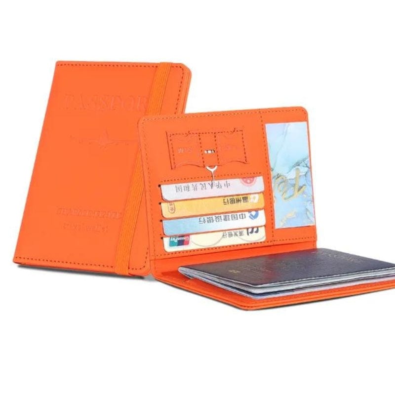 Orange Portefeuille Femme Protection RFID Univers du Voyage