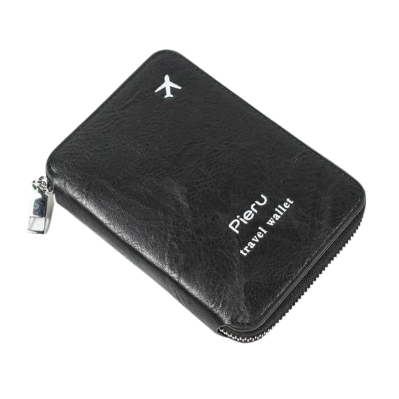 Noir Portefeuille RFID Femme Univers du Voyage