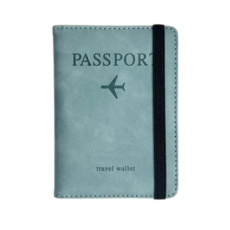 Bleu Ciel Protège Passeport Anti RFID Univers du Voyage