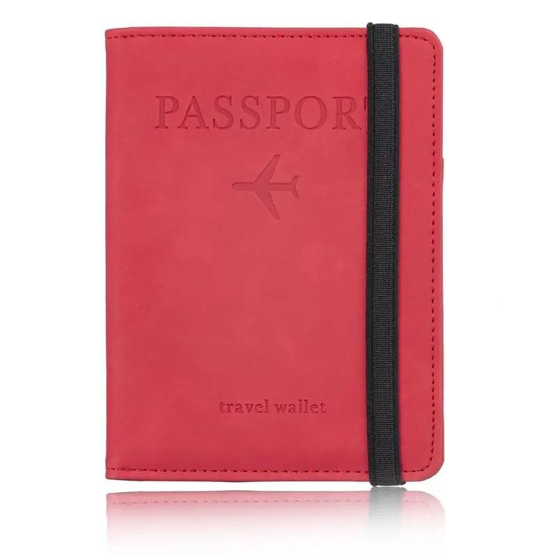 Rouge Protège Passeport Anti RFID Univers du Voyage