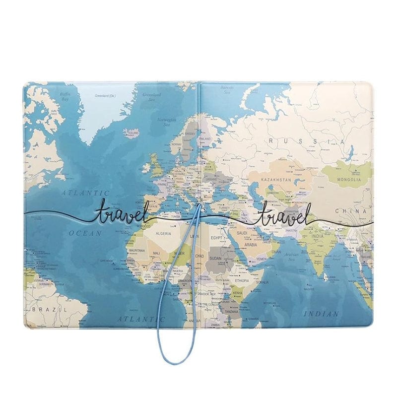 Protège Passeport Carte Du Monde Univers du Voyage