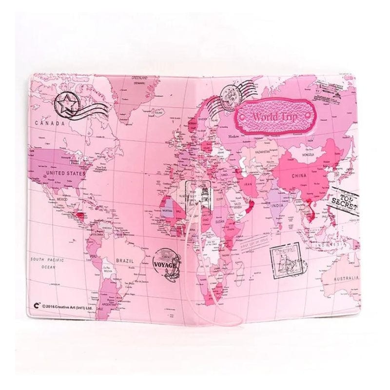 Protège Passeport Carte Du Monde Univers du Voyage