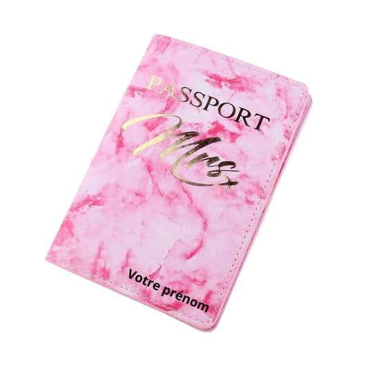 Motif Mrs / Modèle 1 Protège Passeport Personnalisé Univers du Voyage