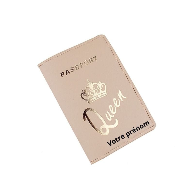 Motif Queen / Modèle 2 Protège Passeport Personnalisé Univers du Voyage