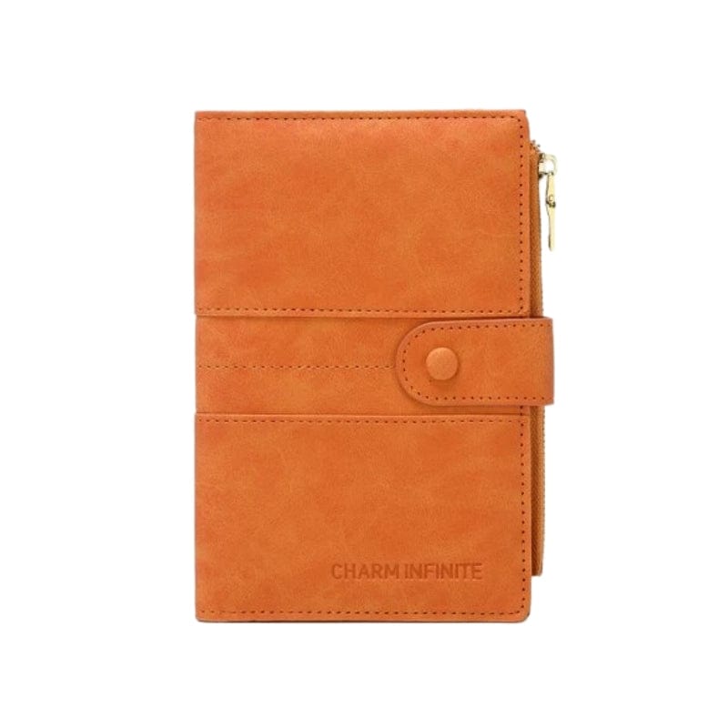 Orange Protège Passeport Simili Femme Univers du Voyage