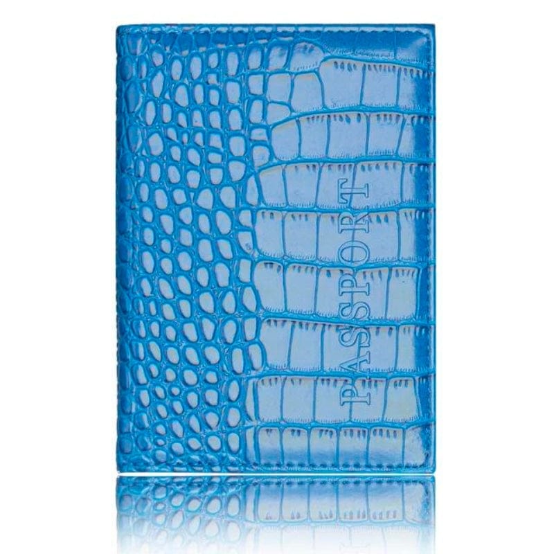 Bleu Protège Passeport Simili Luxe Univers du Voyage