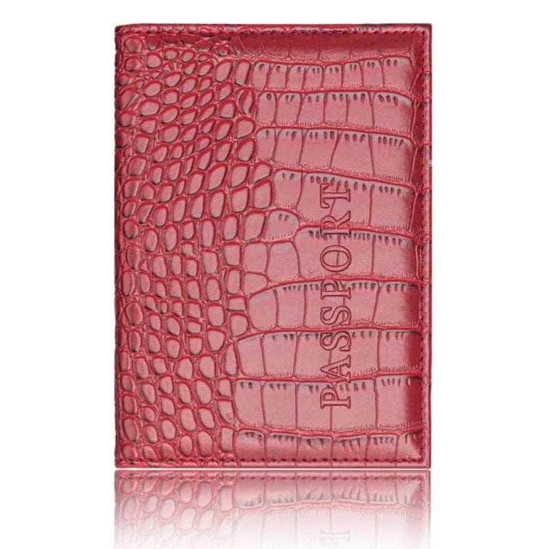 Rouge Protège Passeport Simili Luxe Univers du Voyage