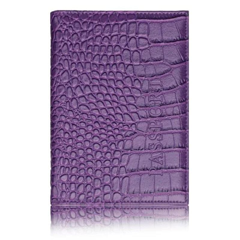 Violet Protège Passeport Simili Luxe Univers du Voyage