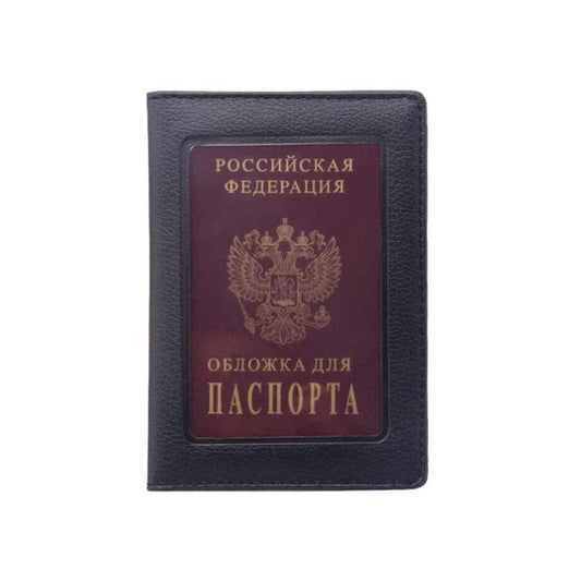 Noir Protège Passeport Transparent Univers du Voyage