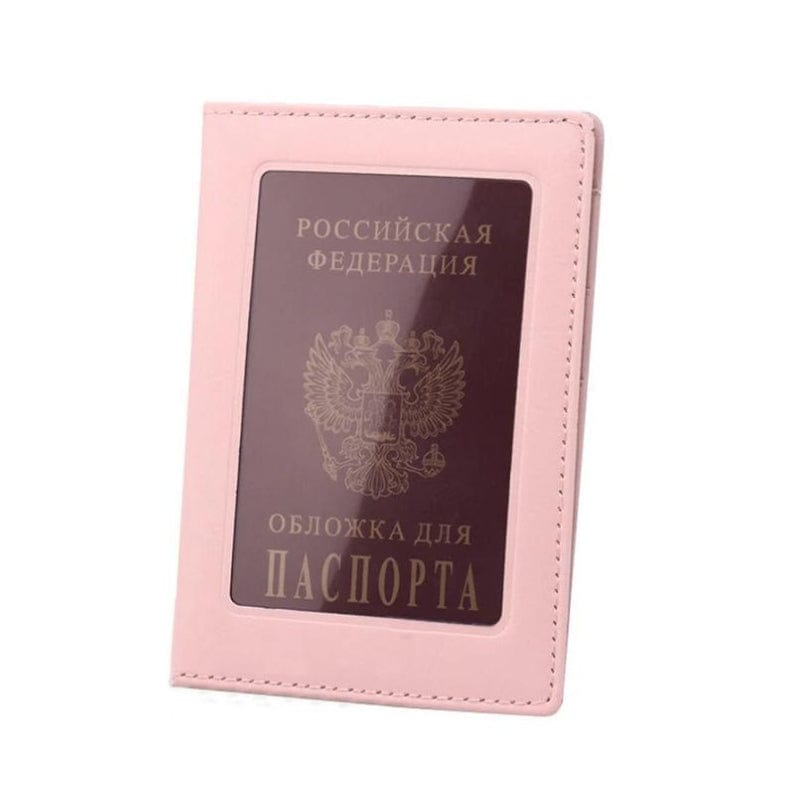 Rose Protège Passeport Transparent Univers du Voyage