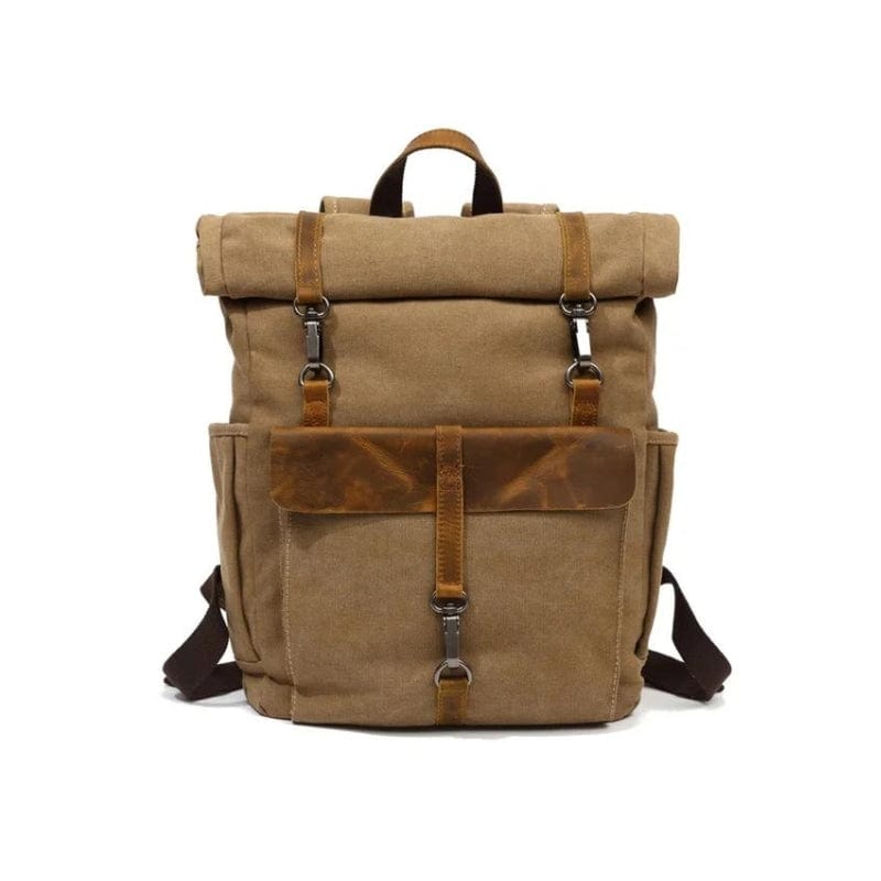 Beige Sac à Dos Canvas Univers du Voyage