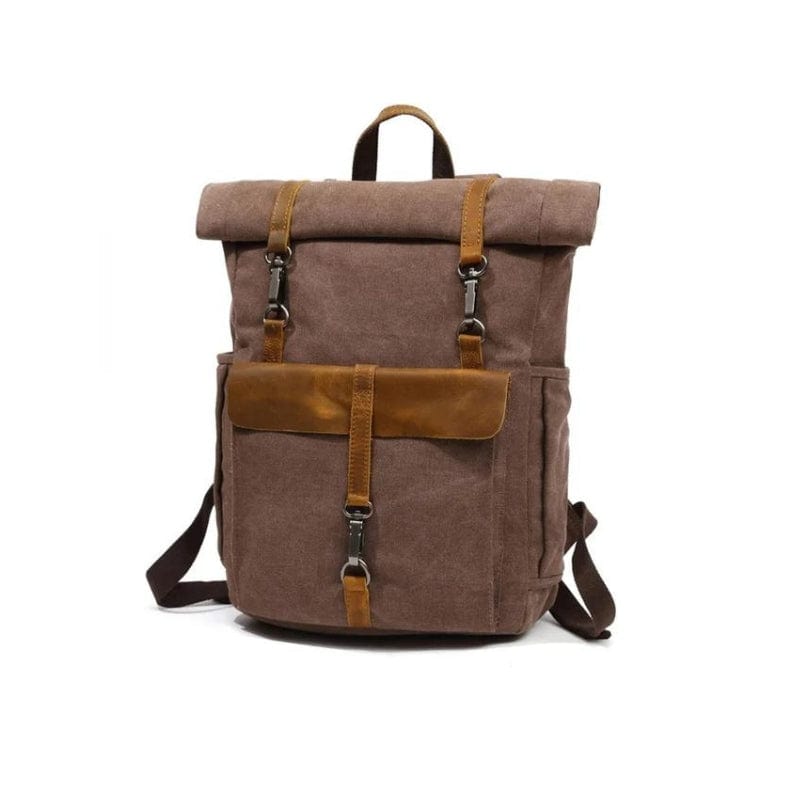 Marron Sac à Dos Canvas Univers du Voyage