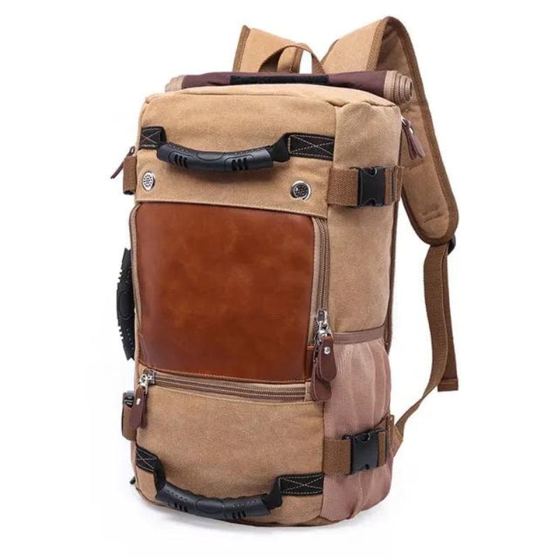 Kaki Sac à Dos de Voyage Vintage Solide Univers du Voyage