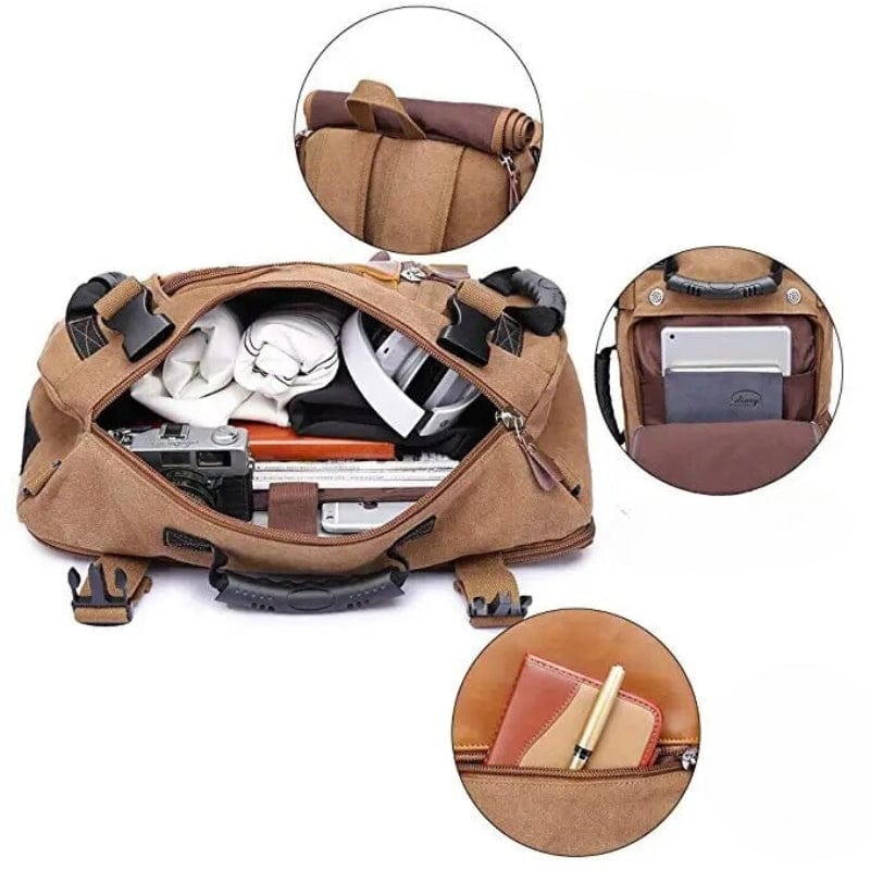 Sac à Dos de Voyage Vintage Solide Univers du Voyage