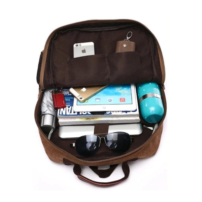 Sac à Dos en Toile Vintage Univers du Voyage