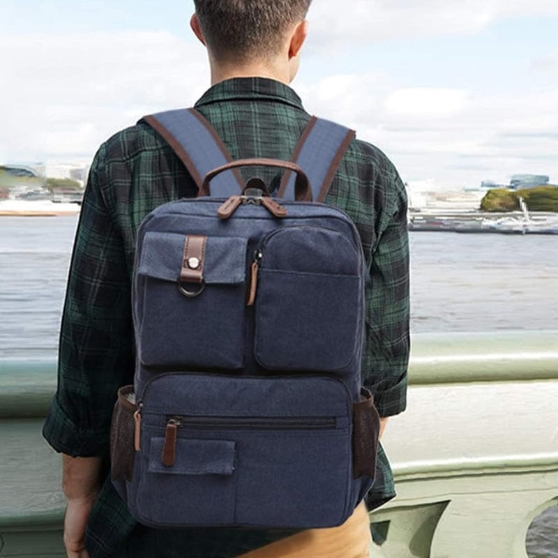 Sac à Dos en Toile Vintage Univers du Voyage