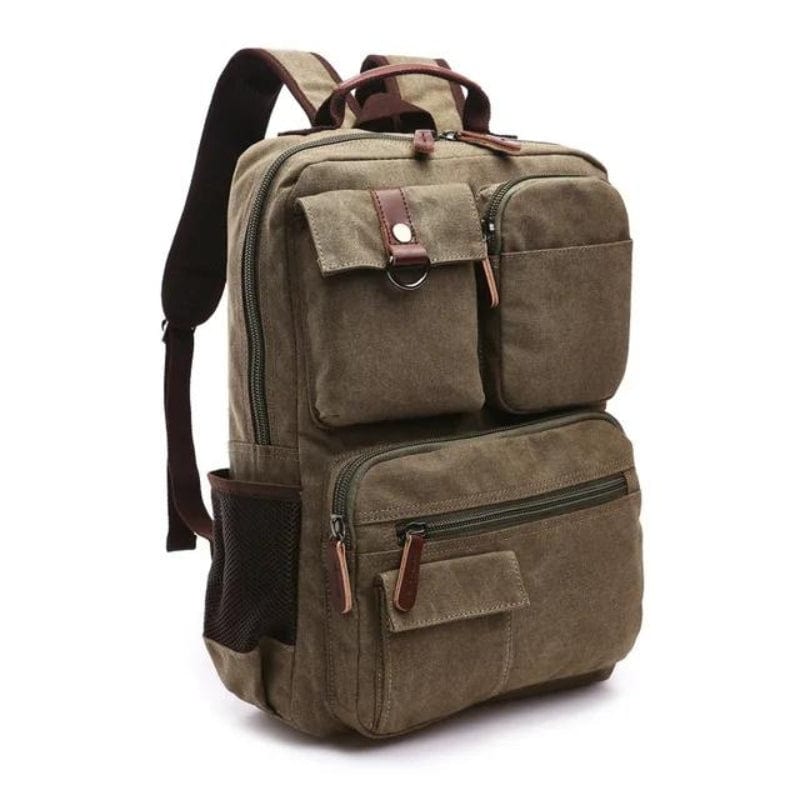Vert armée Sac à Dos en Toile Vintage Univers du Voyage