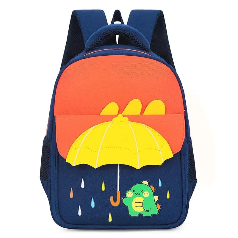 Bleu Marine et Orange / Personnalisé Sac à Dos Enfant Personnalisé Univers du Voyage